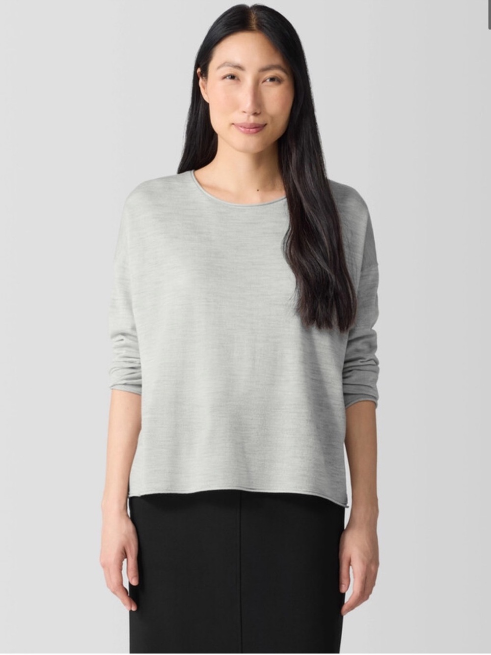 NWT Eileen Fisher Fine Merino Box-Top in Regenerative Wool